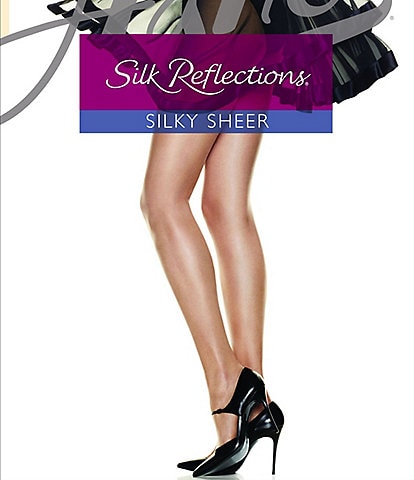 Hanes Silk Reflections Silky Sheer Sandalfoot Thigh Highs