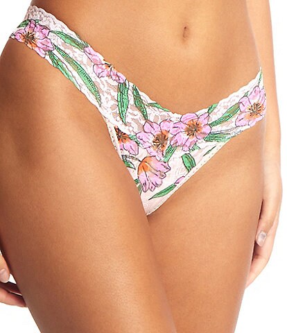 Hanky Panky Floral Print Low Rise Lace Thong