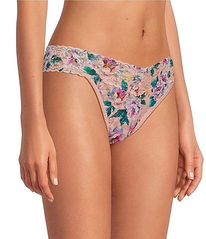 Hanky Panky Floral Lace Printed Original Rise Thong