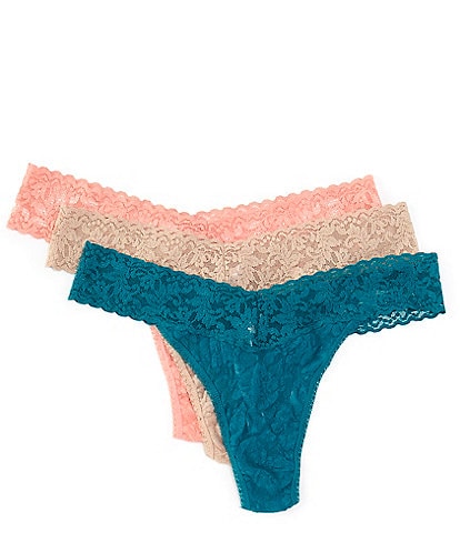 Hanky Panky Original Rise Solid Lace Thongs 3-Pack