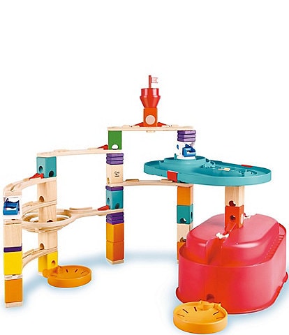 Hape Quadrilles Stack Track Bucket Set