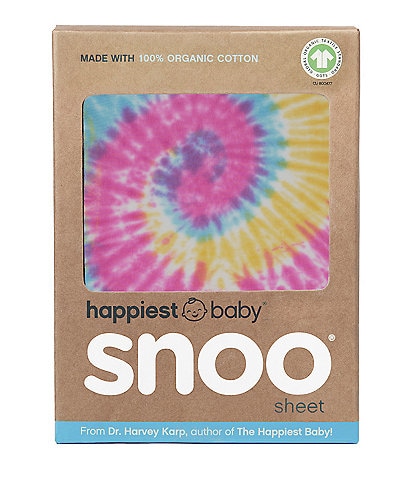 Happiest Baby SNOO Baby Organic Cotton Rainbow Bassinet Fitted Sheet for SNOO Bassinet - Tie Dye