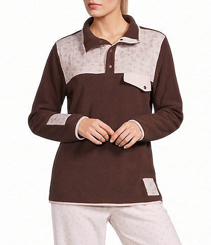 Happy Camp3r Espresso Speckle Henley Pullover