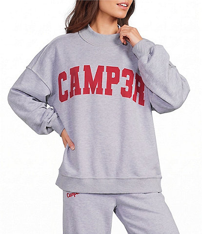Happy Camp3r Mock Neck Pullover Coordinating Sweatshirt