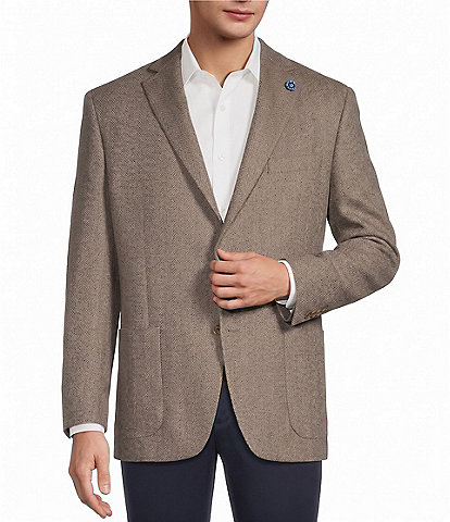 Hart Schaffner Chicago Classic Fit Herringbone Sport Coat