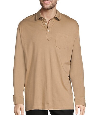 Hart Schaffner Marx Autumnal Equinox Collection Long Sleeve Solid HartSoft Polo