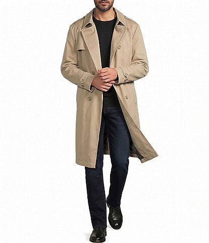 Hart Schaffner Marx Bridgeport Solid Trench Coat