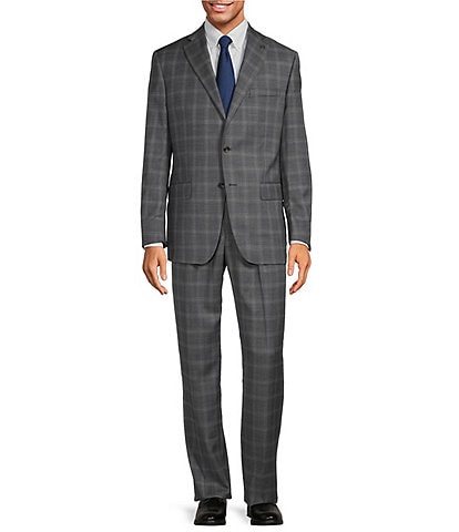 Hart Schaffner Marx Chicago Classic Fit 1-Reverse Pleat Plaid Pattern 2-Piece Suit