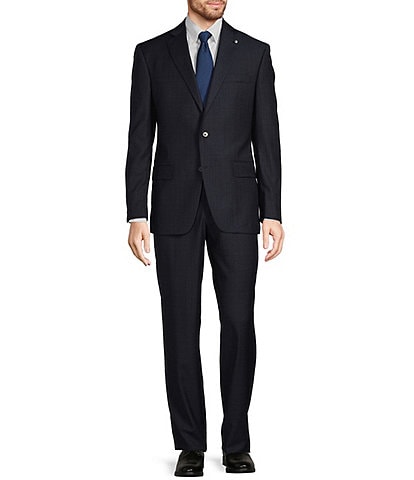 Hart Schaffner Marx Chicago Classic Fit Flat Front Fancy Pattern 2-Piece Suit