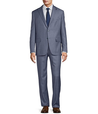 Hart Schaffner Marx Chicago Classic Fit Flat Front Sharkskin 2-Piece Suit