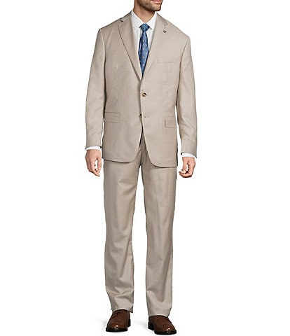Hart Schaffner Marx Chicago Classic Fit Flat Front Solid 2-Piece Suit