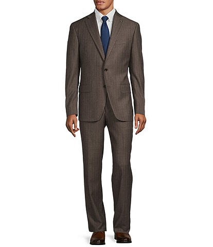 Hart Schaffner Marx Chicago Classic Fit Pleated Stripe Pattern 2-Piece Suit