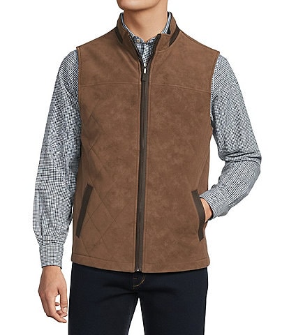 Hart Schaffner Marx Diamond Quilt Pattern Reversible Vest