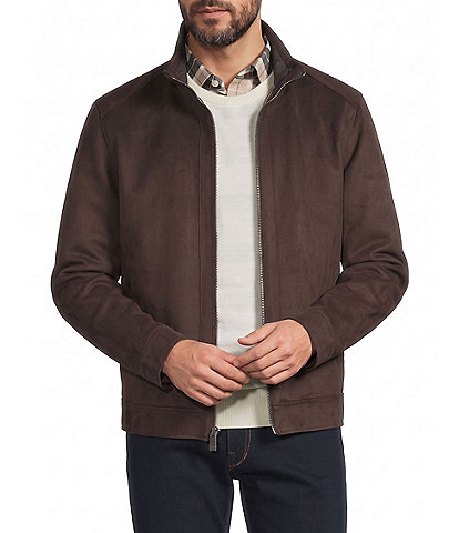 Hart Schaffner Marx Langford Full-Zip Faux Suede Jacket