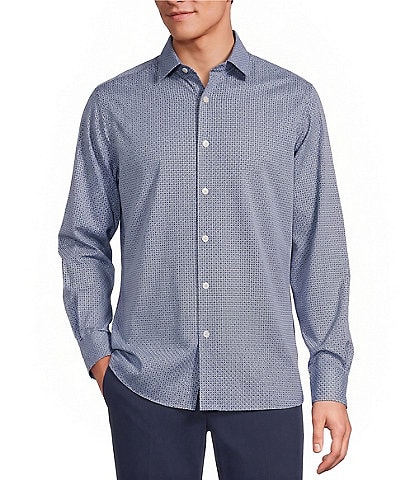 Hart Schaffner Marx Long Sleeve Luxury Performance Circle Geo Shirt
