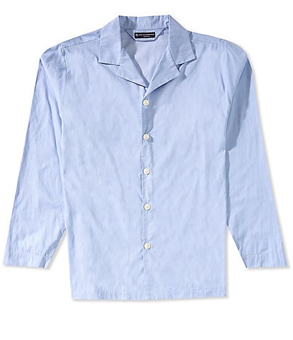 Hart Schaffner Marx Long Sleeve Woven Solid Pajama Top