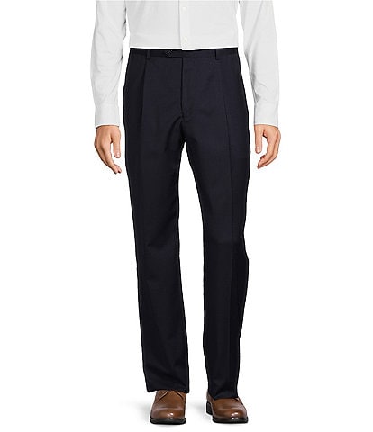 Hart Schaffner Marx Chicago Classic Fit Pleated Solid Dress Pants