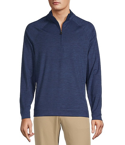 Hart Schaffner Marx Luxury Performance Long Sleeve Quarter-Zip Solid Knit Pullover