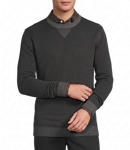 Hart Schaffner Marx Merino Wool Vintage Dye Crew Sweater