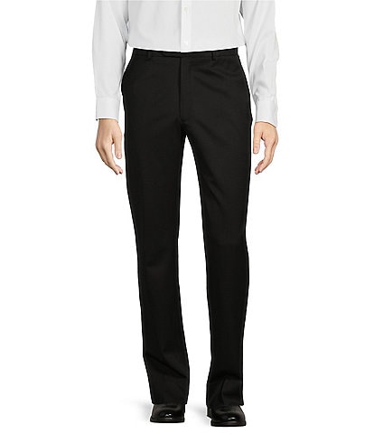 Hart Schaffner Marx New York Modern Fit Flat Front Solid Dress Pants