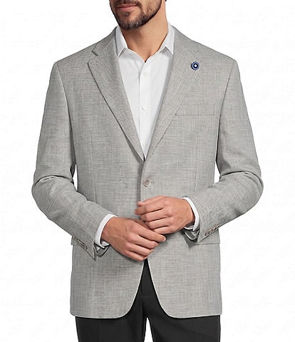 Hart Schaffner Marx New York Modern Fit Neat-Pattern Wool-Blend Sport Coat