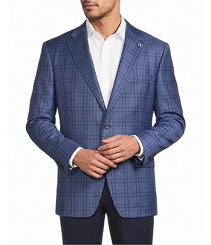 Hart Schaffner Marx New York Modern Fit Plaid Wool Sport Coat