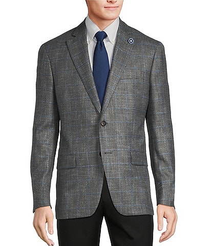 Hart Schaffner Marx New York Modern Fit Windowpane Sport Coat