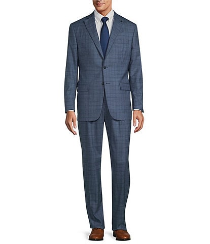 Hart Schaffner Marx Chicago Classic Fit Pleated Plaid 2-Piece Suit