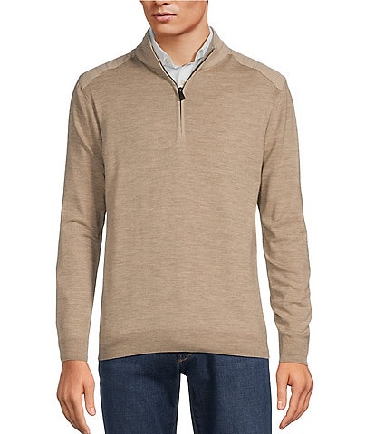 Hart Schaffner Marx Quarter-Zip Merino Wool Sweater