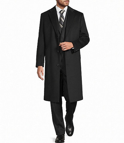 Hart Schaffner Marx Solid Cashmere Topcoat