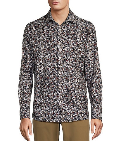 Hart Schaffner Marx The 1887 Club Collection Long Sleeve 4FLEX Mini Floral Sportshirt