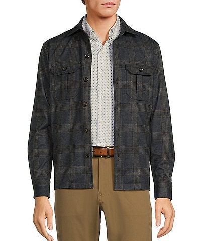 Hart Schaffner Marx The 1887 Club Collection Plaid Shirt Jacket