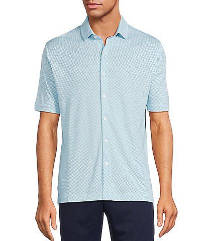 Hart Schaffner Marx The Blueprint Collection Short Sleeve Geo Print Shirt