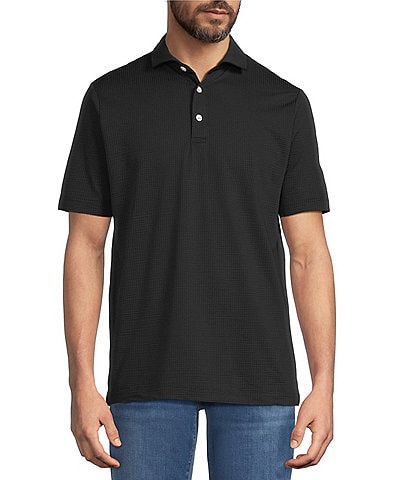 Hart Schaffner Marx The Driver Luxury Performance Short Sleeve Solid Textured Polo