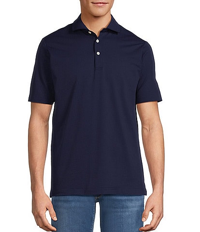 Hart Schaffner Marx The Driver Luxury Performance Short Sleeve Solid Textured Polo