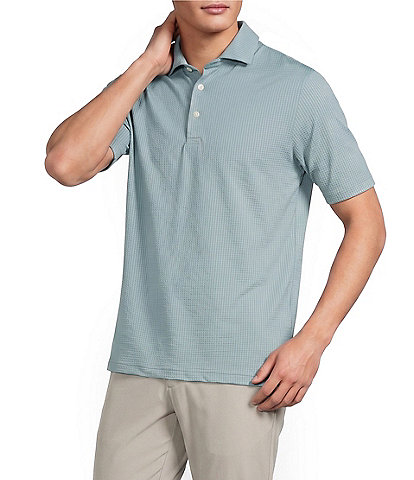 Hart Schaffner Marx Luxury Performance The Driver Short Sleeve Solid Textured Polo