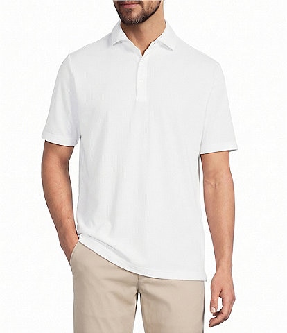 Hart Schaffner Marx Luxury Performance The Driver Short Sleeve Solid Textured Polo