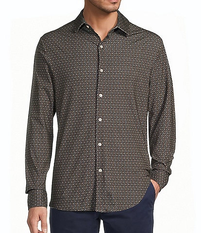 Hart Schaffner Marx The Heritage Standard Collection Long Sleeve 4FLEX Paisley Sport Shirt