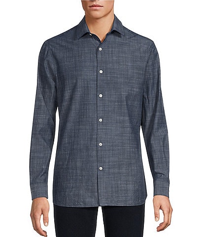 Hart Schaffner Marx The Heritage Standard Collection Solid Sport Shirt