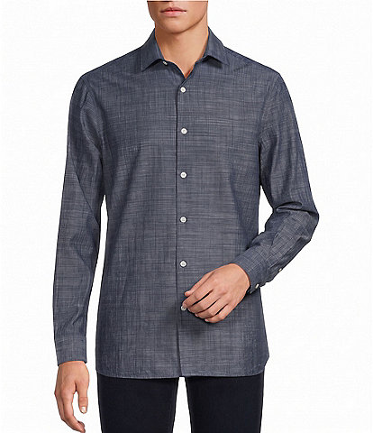 Hart Schaffner Marx The Heritage Standard Collection Solid Sport Shirt