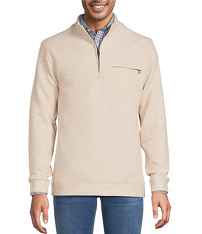Hart Schaffner Marx The Heritage Standard Collection Textured Quarter Zip Pullover
