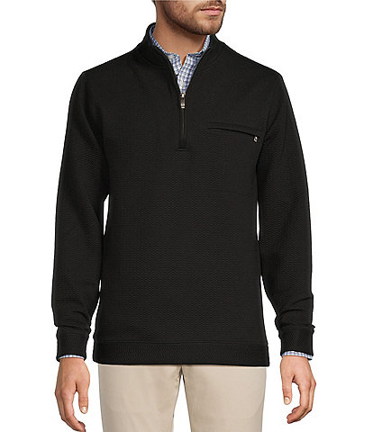 Hart Schaffner Marx The Heritage Standard Collection Textured Quarter Zip Pullover