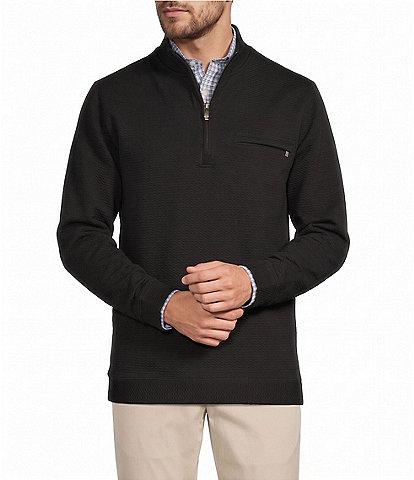Hart Schaffner Marx The Heritage Standard Collection Textured Quarter Zip Pullover