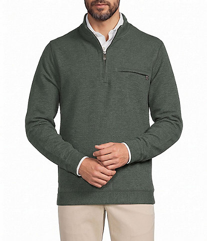 Hart Schaffner Marx The Heritage Standard Collection Textured Quarter Zip Pullover