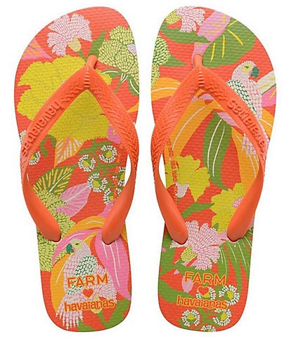 Havaianas x FARM Rio Neon Florals Flip Flops