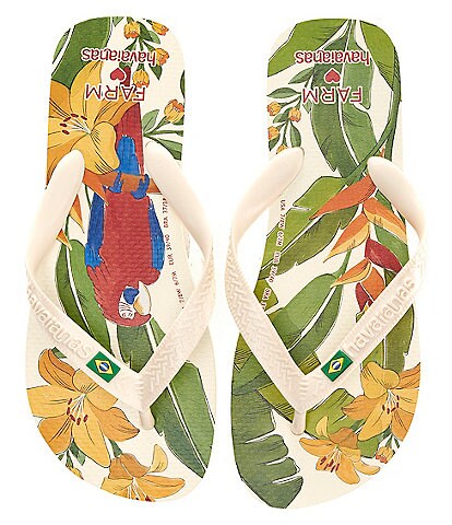 Havaianas x FARM Rio Parrot and Floral Flip-Flops