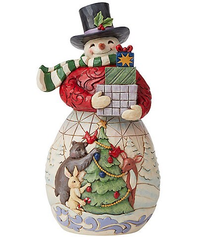 Heartwood Creek Collection by Jim Shore Snowman With Arms Full of Gifts Figurine