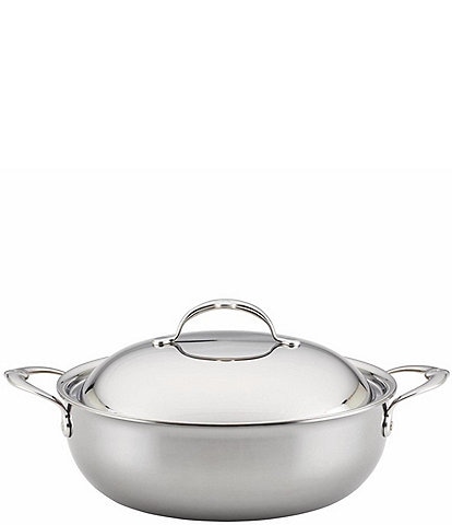 Hestan NanoBond Stainless Steel Dutch Oven with Dome Lid, 5-qt.