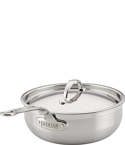 Hestan Professional Clad Stainless Steel TITUM® Nonstick Essential Pan with Cover, 3.5-Quart