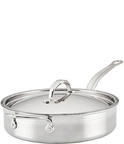 Hestan Professional Clad Stainless Steel TITUM Nonstick Saute Pan with Lid, 3.5-Quart